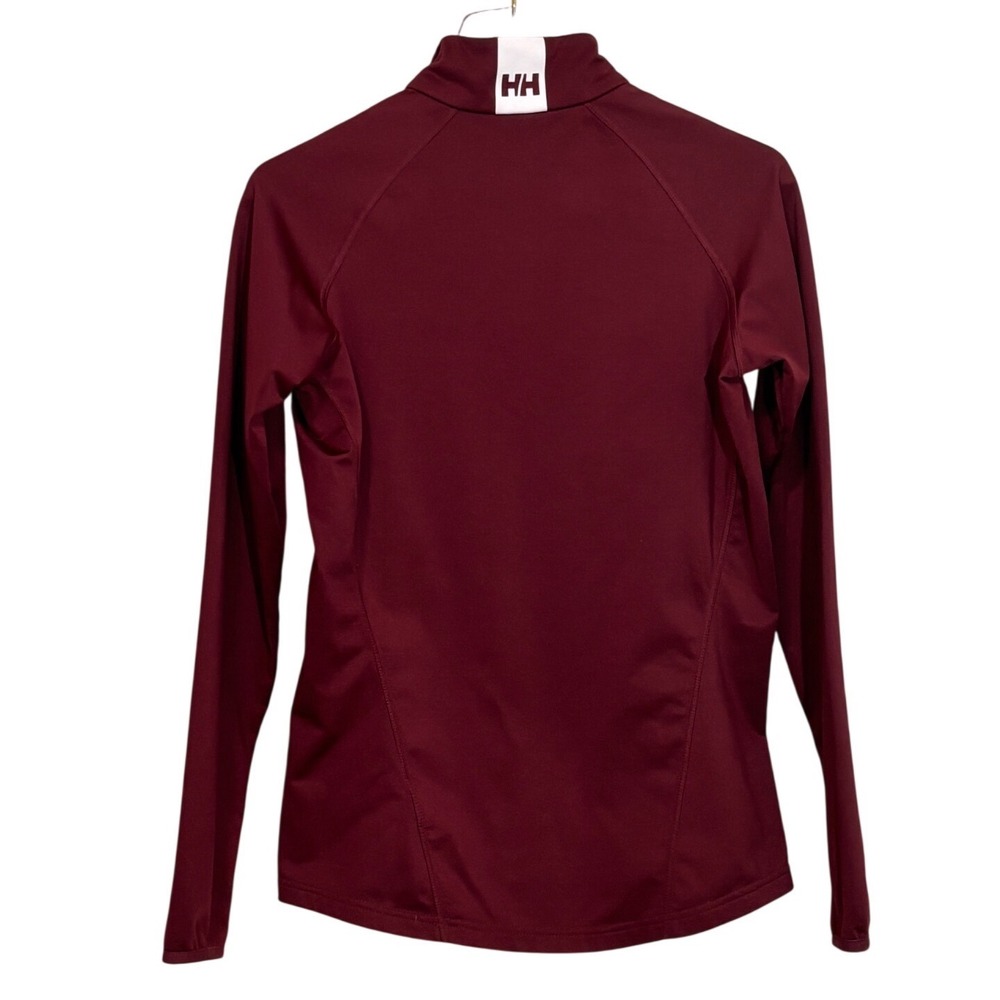 Helly Hansen Womens Lifa Active 1/2 Zip‎ Base Layer Burgundy Maroon Size Medium